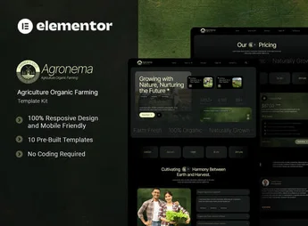 Agronema – Agriculture Organic Farming Elementor Template Kit
