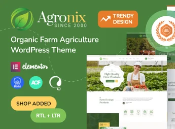 Agronix – Organic Farm Agriculture WordPress Theme + RTL