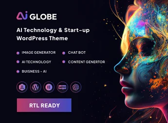 AI Globe – Artificial Intelligence Startup & Technology WordPress Theme