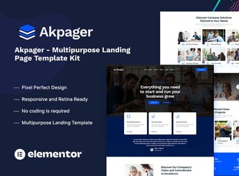 Akpager – Multipurpose Landing Page Template Kit