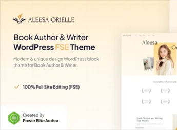 Aleesa – Book Author & Writer Gutenverse FSE WordPress Theme