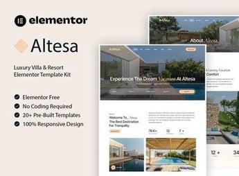 Altesa – Villa & Resort Elementor Template Kit