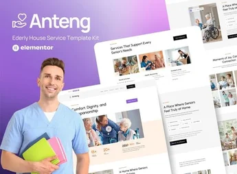 Anteng – Elderly House Service Elementor Kit Template