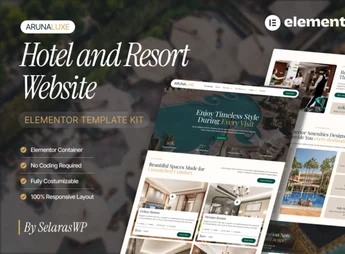 ArunaLuxe – Hotel & Resort Elementor Template Kit