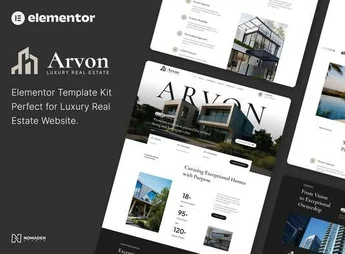 ARVON – Luxury Real Estate Elementor Template Kit
