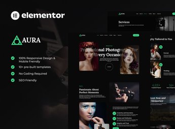 Aura – Photography & Portfolio Elementor Template Kit