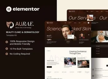 Aurae – Beauty Cllinic & Dermatology Elementor Template Kit