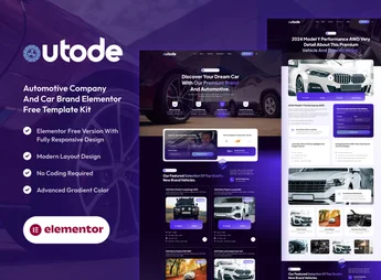 Autode – Automotive Company And Car Brand Elementor Template Kit