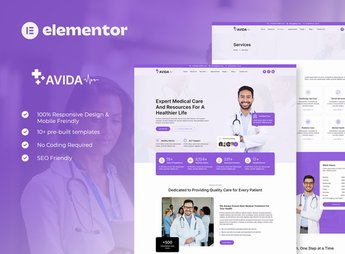 Avida – Health & Medical Elementor Template Kit
