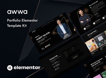 Awwa – Dark Portfolio Elementor Template Kit