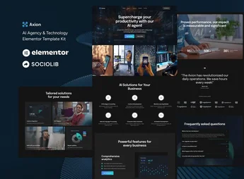 Axion – AI Agency & Technology Elementor Template Kit