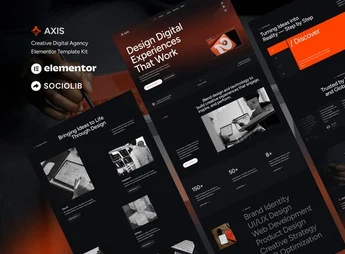 Axis – Creative Digital Agency & Portfolio Elementor Template Kit