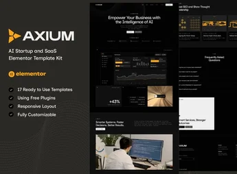 Axium – AI Startup & SaaS Elementor Template Kit