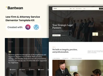 Bantwan – Law Firm & Attorney Service Elementor Template Kit