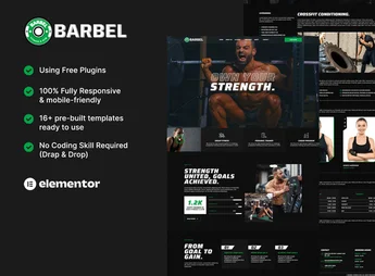 Barbel – Fitness Gym Elementor Template Kit