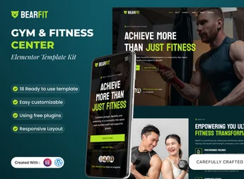 Bearfit – Gym & Fitness Center Elementor Template Kit