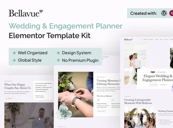 Bellavue – Wedding & Engagement Planner Elementor Template Kit