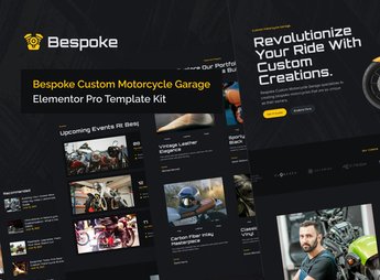 Bespoke – Custom Motorcycle Garage Elementor Pro Template Kit