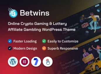 Betwins – Online Crypto Gaming & Lottery Giveaways Affiliate WordPress Theme