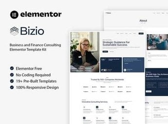 Bizio – Business and Finance Consulting Elementor Template Kit