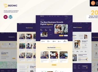 Bizonic – Digital Agency & Business Elementor Template Kit
