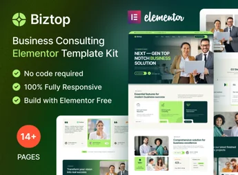 Biztop — Business Consulting Elementor Template Kit