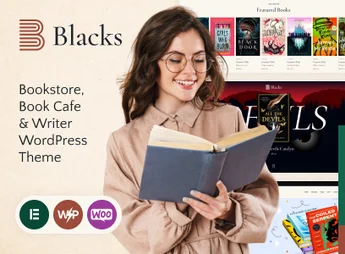 Blacks – Bookstore, Book Cafe & Writer WordPress Theme