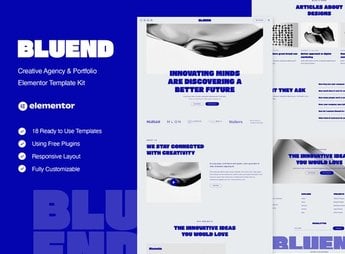 Bluend – Creative Agency & Portfolio Elementor Template Kit