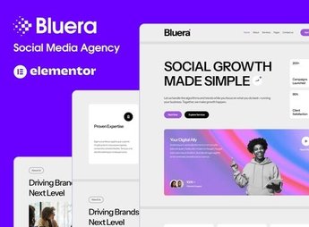 Bluera – Social Media Agency Elementor Template Kit