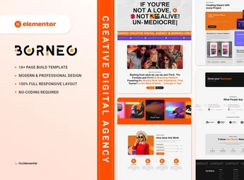 Borneo – Creative Digital Agency Elementor Template Kit