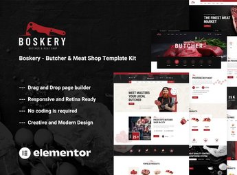 Boskery – Butcher & Meat Shop Template Kit