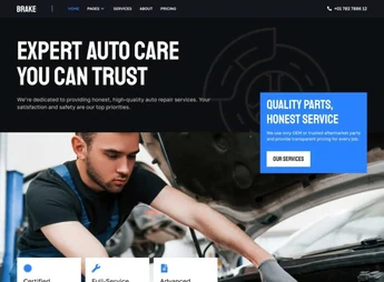 Brake – Car Repair & Auto Service Elementor Template Kit