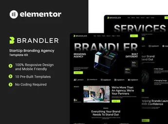 Brandler – StartUp Branding Agency Elementor Template Kit