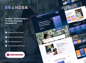 Brandsa – Brand Design & Strategy Elementor Template Kit