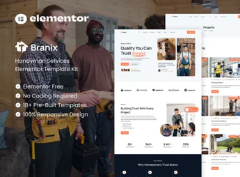 Branix – Handyman Services Elementor Template Kit