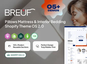 Breuf | Pillows Mattress & Interior Bedding Shopify Theme OS 2.0
