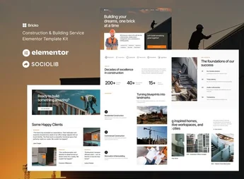 Bricko – Construction & Building Service Elementor Template Kit