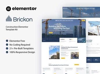 Brickon – Construction Elementor Template Kit