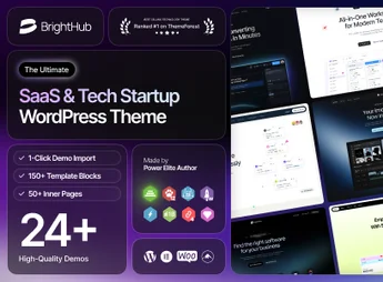 BrightHub – SaaS & Tech Startup WordPress Theme