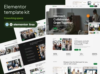 Brixspace – Coworking Space Elementor Template Kit
