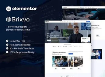 Brixvo – IT Service & Support Elementor Template Kit