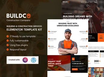 Buildco – Building & Construction Services Elementor Template Kit