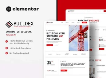 Buildex – Contractor Building Elementor Template Kit