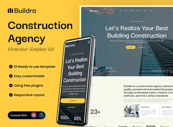 Buildra – Construction Agency Elementor Template Kit