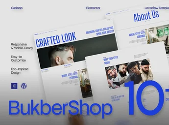 Bukber – Clean Modern Salon & Barbershop Elementor Template Kit