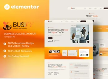 Busify – Business Coach Elementor Template Kit