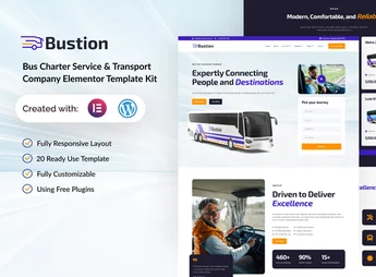 Bustion – Bus Charter Service & Transport Company Elementor Template Kit