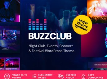 Buzz Club – Night Club, DJ & Music Festival Event WordPress Theme