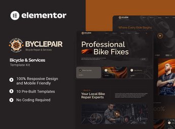 Byclepair – Bicycle & Service Elementor Template Kit