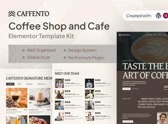 Caffento – Coffee Shop and Cafe Elementor Template Kit